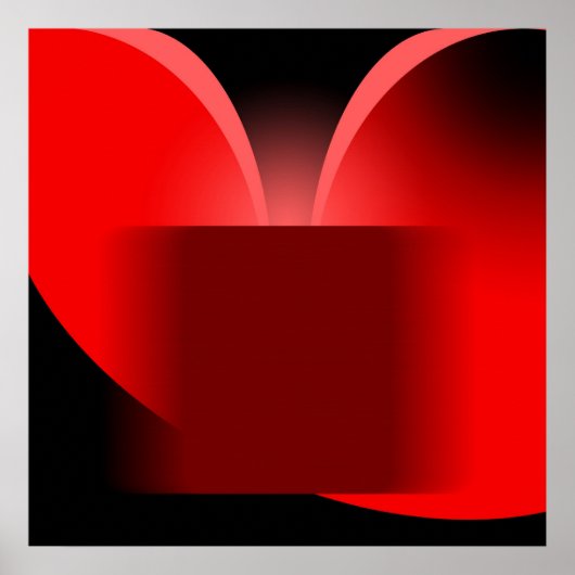 Abstract Rood Luxe met Zwarte AP0004 Poster (Voorkant)