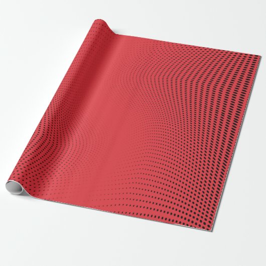 Abstract rood monochroom halftoonpatroon. Zachte c Cadeaupapier (Uitgerold)