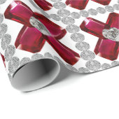 Abstract rood motief cadeaupapier (Rol Hoek)