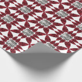 Abstract rood motief cadeaupapier (Hoek)