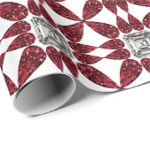 Abstract rood motief cadeaupapier (Rol Hoek)