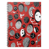 Abstract rood Notitieboek – zwart-wit (Voorkant)