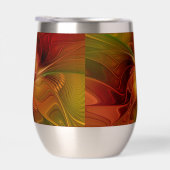 Abstract rood Oranje bruin fractaal kunstventilato (Rechts)