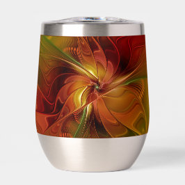 Abstract rood Oranje bruin fractaal kunstventilato