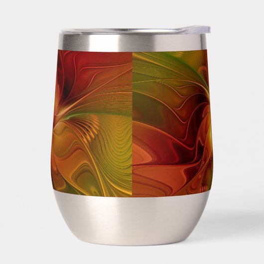 Abstract rood Oranje bruin fractaal kunstventilato (Links)