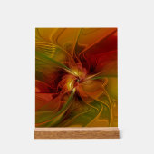 Abstract rood Oranje bruin fractaal kunstventilato Acryl Bord (Voorkant)