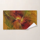 Abstract rood Oranje bruin fractaal kunstventilato Bad Handdoek (Handdoek)