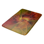 Abstract rood Oranje bruin fractaal kunstventilato Badmat (Gekanteld)
