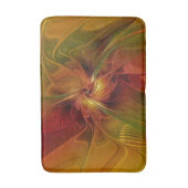 Abstract rood Oranje bruin fractaal kunstventilato Badmat (Voorkant Verticaal)