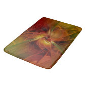 Abstract rood Oranje bruin fractaal kunstventilato Badmat (Gekanteld)