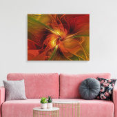 Abstract rood Oranje bruin fractaal kunstventilato Canvas Afdruk (Insitu (Woonkamer))