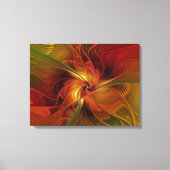 Abstract rood Oranje bruin fractaal kunstventilato Canvas Afdruk (Voorkant)