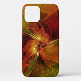 Abstract rood Oranje bruin fractaal kunstventilato Case-Mate iPhone Case