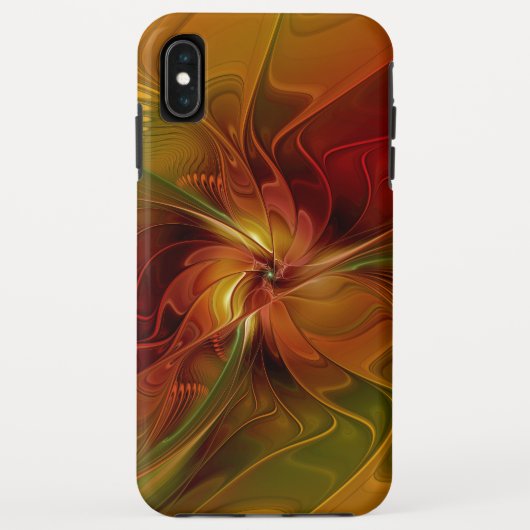 Abstract rood Oranje bruin fractaal kunstventilato Case-Mate iPhone Case (Achterkant)
