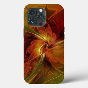 Abstract rood Oranje bruin fractaal kunstventilato Case-Mate iPhone Case