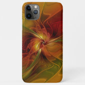 Abstract rood Oranje bruin fractaal kunstventilato Case-Mate iPhone Case (Achterkant)