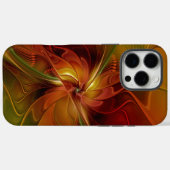 Abstract rood Oranje bruin fractaal kunstventilato Case-Mate iPhone Case (Achterkant (horizontaal))