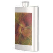 Abstract rood Oranje bruin fractaal kunstventilato Flacon (Links)