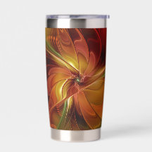 Abstract rood Oranje bruin fractaal kunstventilato