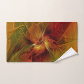 Abstract rood Oranje bruin fractaal kunstventilato Handdoek (Handdoek)