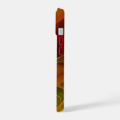 Abstract rood Oranje bruin fractaal kunstventilato iPhone 15 Case (Linkerkant)