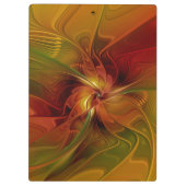 Abstract rood Oranje bruin fractaal kunstventilato Klembord (Achterkant)