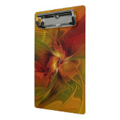 Abstract rood Oranje bruin fractaal kunstventilato Mini Klembord (Angled2)
