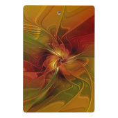 Abstract rood Oranje bruin fractaal kunstventilato Mini Klembord (Achterkant)