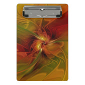 Abstract rood Oranje bruin fractaal kunstventilato Mini Klembord (Voorkant)