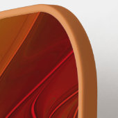 Abstract rood Oranje bruin fractaal kunstventilato Pickleball Paddle (Links Detail)