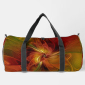 Abstract rood Oranje bruin fractaal kunstventilato Plunjezak (Achterkant)