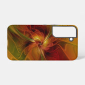 Abstract rood Oranje bruin fractaal kunstventilato Samsung Galaxy Hoesje (Achterkant horizontaal)