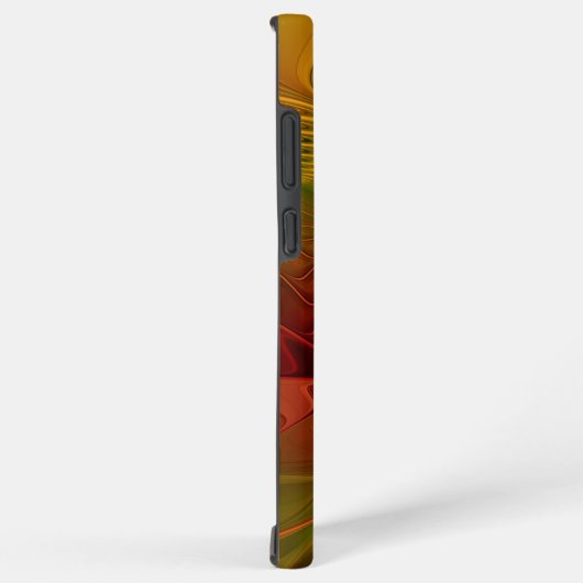 Abstract rood Oranje bruin fractaal kunstventilato Samsung Galaxy Hoesje (Rechterkant)