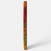 Abstract rood Oranje bruin fractaal kunstventilato Samsung Galaxy Hoesje (Linkerkant)