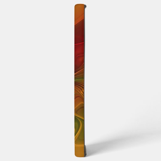 Abstract rood Oranje bruin fractaal kunstventilato Samsung Galaxy Hoesje (Linkerkant)