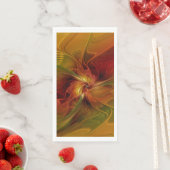 Abstract rood Oranje bruin fractaal kunstventilato Servet (Insitu)