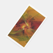 Abstract rood Oranje bruin fractaal kunstventilato Servet (Hoek)