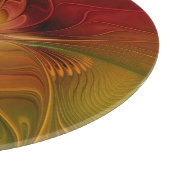 Abstract rood Oranje bruin fractaal kunstventilato Snijplank (Hoek)