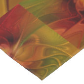 Abstract rood Oranje bruin fractaal kunstventilato Tafelkleed (Gekanteld)