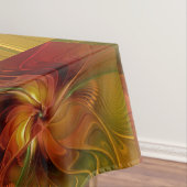 Abstract rood Oranje bruin fractaal kunstventilato Tafelkleed (Voorbeeld)