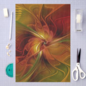 Abstract rood Oranje bruin fractaal kunstventilato Tissuepapier (Craft)