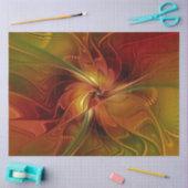 Abstract rood Oranje bruin fractaal kunstventilato Tissuepapier (Craft)