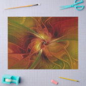 Abstract rood Oranje bruin fractaal kunstventilato Tissuepapier (Craft)