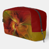 Abstract rood Oranje bruin fractaal kunstventilato Toilettasje (Rechterhoek)