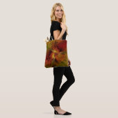 Abstract rood Oranje bruin fractaal kunstventilato Tote Bag (Op model)