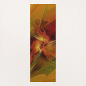 Abstract rood Oranje bruin fractaal kunstventilato Yogamat (Achterkant)
