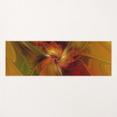 Abstract rood Oranje bruin fractaal kunstventilato Yogamat (Voorkant (horizontaal))