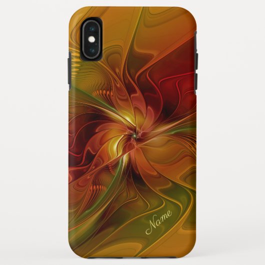 Abstract rood Oranje Bruin Groene Kunstnaam Case-Mate iPhone Case (Achterkant)