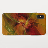 Abstract rood Oranje Bruin Groene Kunstnaam Case-Mate iPhone Case (Achterkant (horizontaal))