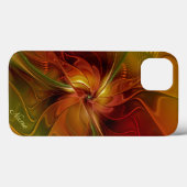 Abstract rood Oranje Bruin Groene Kunstnaam Case-Mate iPhone Case (Achterkant (horizontaal))